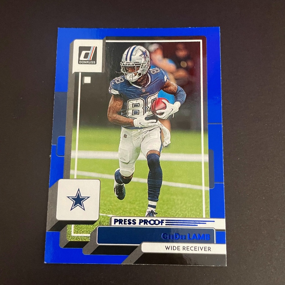 CeeDee Lamb: Dallas Cowboys, Wide Receiver 2022 Panini Press Proof Donruss #150